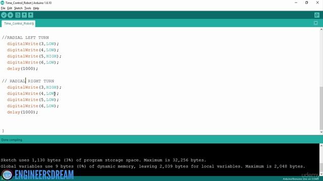 3.6. Time Control Robot - Radial Turns Program