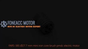 RS-385 Ø27.7 mm mini iron core brush permanent magnet dc electric motor from China supplier Foneacc