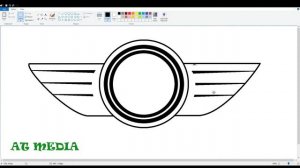 How To Draw BMW MINI Cooper Logo in MS Paint
