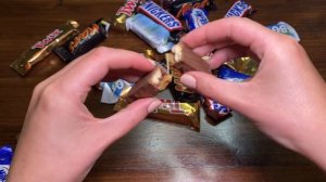 ASMR Chocolate Heaven: Unwrapping & Breaking Minis (Mars, Snickers, Twix, Milky Way, Bounty) 🍫✨