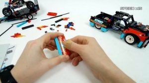 LEGO Technic 42106: Stunt Show Truck And Bike: Speed Build & Review [4K]