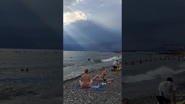 АДЛЕР. ПЛЯЖ МАНДАРИН. 23 ИЮЛЯ. #beach. #море. смотреть онлайн