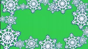 НОВОГОДНЯЯ РАМКА ИЗ СНЕЖИНОК НА ХРОМАКЕЙ ФУТАЖ АНИМАЦИЯ _NEW YEAR'S FRAME FROM S