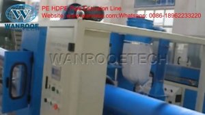 pe pipe manufacturing process, PE HDPE pipe extrusion line, plastic pipe production line