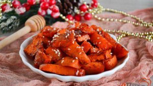 Тыква с медом и корицей в духовке