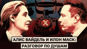 Разговор Илона Маска и кандидата в канцлеры от «Альтернативы для Германии» Алис Вайдель