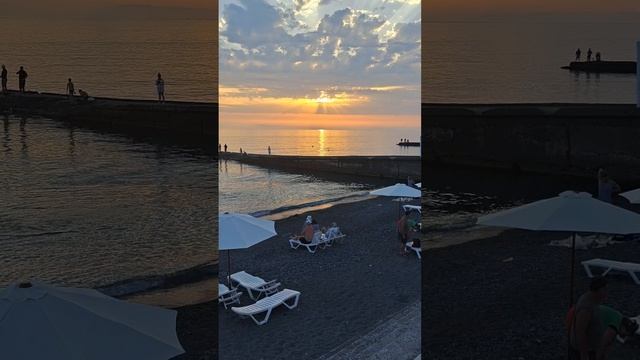 Адлер. Красивый закат. 6 июня. #beach. #море. смотреть онлайн