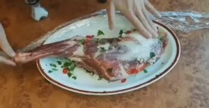 Баранья нога в духовке_Lamb leg in the oven