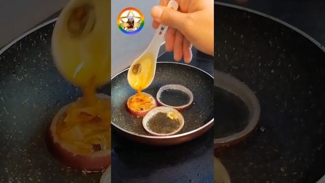 onion ring omelette recipe #foodie #yummy смотреть онлайн