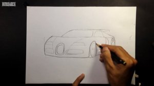 How To Draw Car - Bugatti Veyron