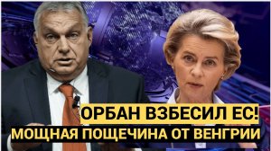 Орбан Влепил Мощную Пощечину  Урсуле Фон Дер Ляйен! Орбан в два счета взбесил ЕС и НАТО