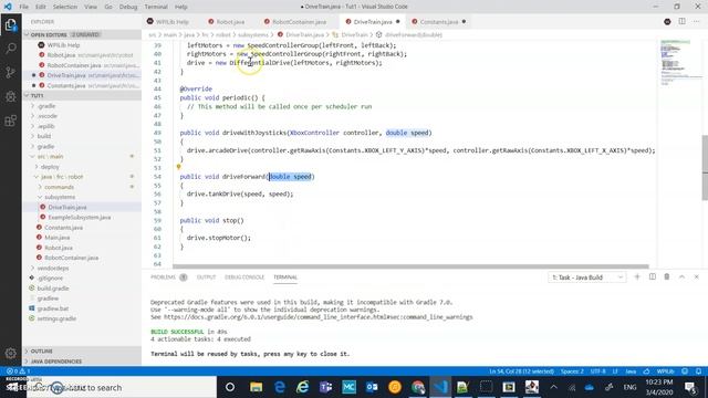 FRC - Command Base System - Java - VS Code 2020 - Part 2