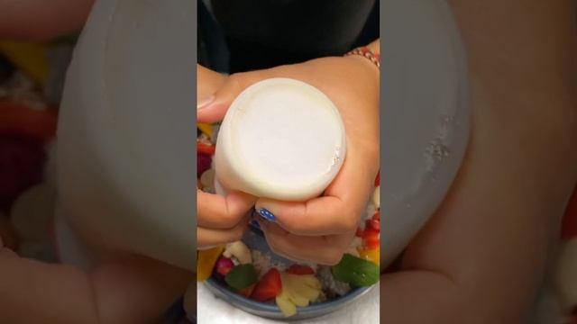 Украшение каши #лайфхаки #кашадляребенка #экзотическиефрукты #завтрак