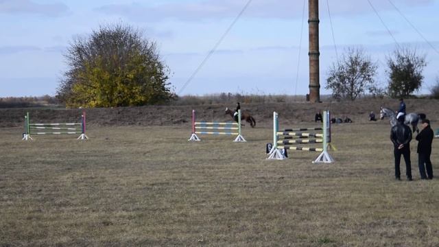 Йоана Костадинова с кон Аманда 3.11.18 Ген.Тошево паркур до 110 см