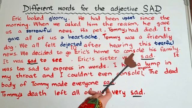 Synonyms for SAD/ Different Words For SAD/ Adjectives use instead of SAD/ New Vocabulary For SAD