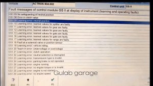 Actros mp3 Gs 09 error code / Actros mp3 gadi ka Gs 09 fault code ko kaise sahi kare