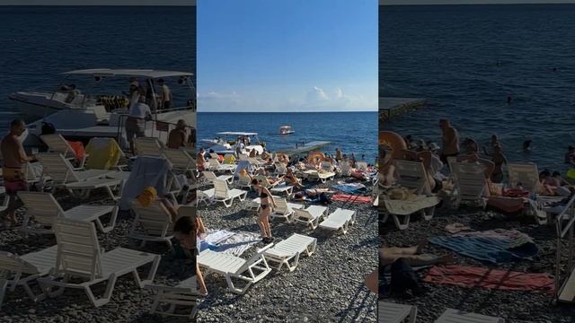 АДЛЕР. 30 Июля. Пляж ЧАЙКА. #beach. #море. смотреть онлайн