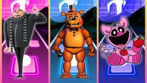 GRU VS FREDDY VS PICKPIGGY | Tiles hop battle