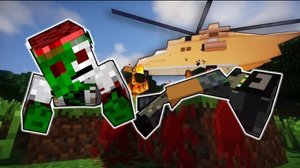 Зомби сбили вертолет???
День 24 - Зомби апокалипсис Майнкрафт