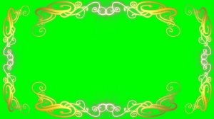 Футаж Рамка золотая узорная хромакей