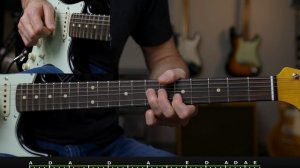 Beginner Slow Blues Solo in A(tab)