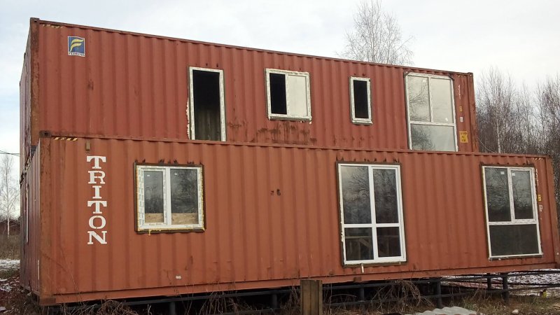 Начало, Стяжка и Сварка Контейнеров между собой.