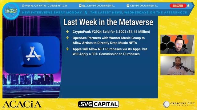 Apple Gives NFTs the Green Light! Plus the Latest from MetaMask, Mastercard and Chainlink смотреть онлайн