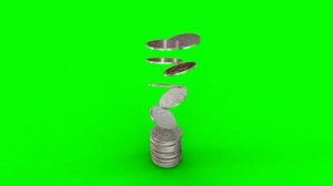 в стопку — Падающие монеты, рубль, деньги