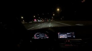 BMW G20 330i xdrive - POV night drive to gym