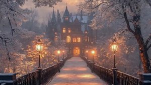 Музыка для чтения. Вечерняя дорога к мистическому, зимнему замку.