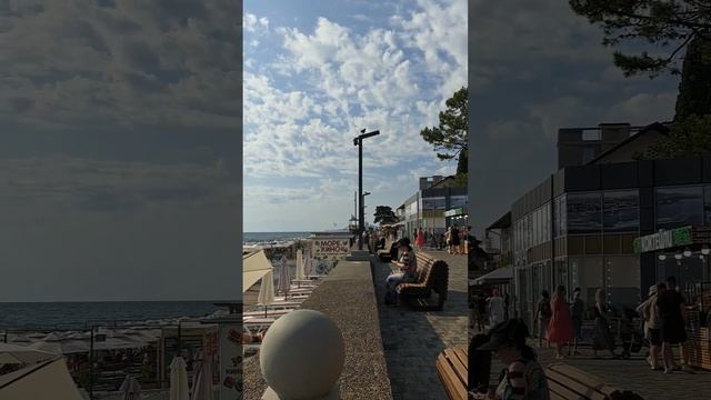 АДЛЕР. 26 Июля. Набережная. Пляж ЧАЙКА. #beach. #море. смотреть онлайн
