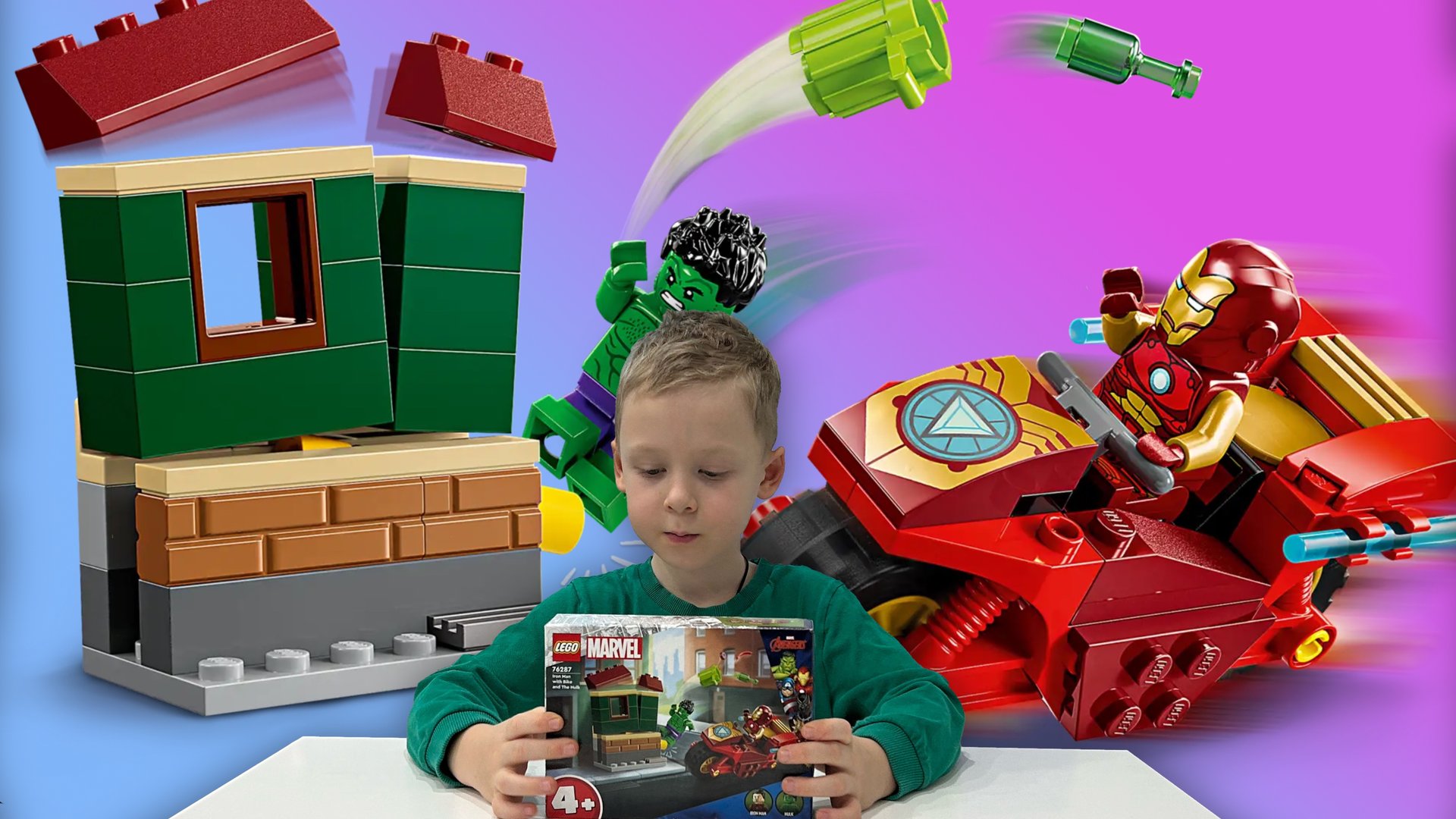 ✅ (1 часть) ОБЗОР Lego MARVEL набор Лего Марвел 76287 Железный человек и Халк распаковка смотреть онлайн