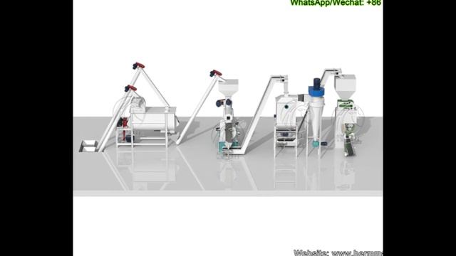 Линия по производству кормов для птицы Project-Herm Machinery #машинадлякормленияптицы