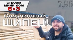 Щипец Ондулина. Обшивка Евро Вагонкой / Строю Мини Дом Tiny House 6*3