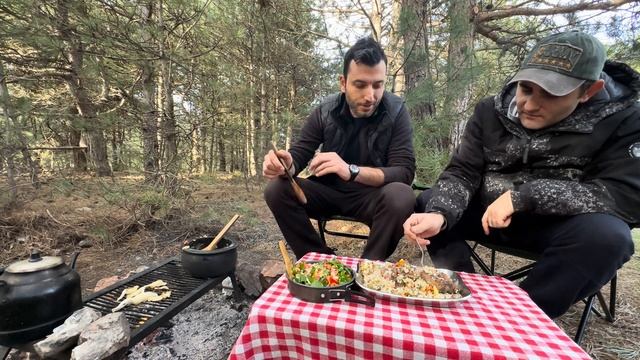 KAMP YEMEKLERI #21 | Güveçte Sebzeli, Etli Pilav