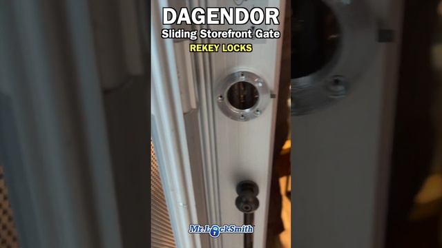 DAGENDOR Sliding Storefront Gate: Rekey Locks #Shorts