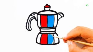 Moka Pot Drawing : How to Draw A Moka Coffee Maker EASY for Beginners Step by step | ENJOY DRAWING