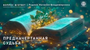 ПРЕДНАЧЕРТАННАЯ СУДЬБА ИЛИ СВОБОДА ВЫБОРА – ЧТО РУКОВОДИТ ЖИЗНЬЮ ЧЕЛОВЕКА || Родина Н.В.