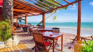 Summer Seaside Cafe Ambience with Bossa Nova Jazz Music & Ocean Wave Sounds for Work & Good Mood [ge