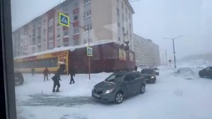 Норильск/Пурга в апреле/Ничего не видно.