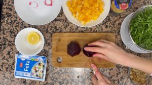 Салат со свеклой и апельсинами #салат #пп #свекла #апельсин #полезно #руккола