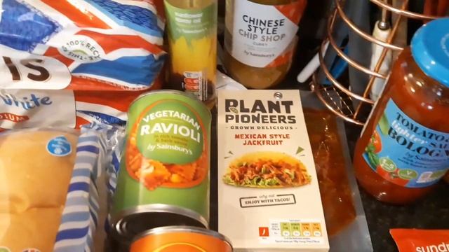 Sainsbury's food shopping haul Inc. calories