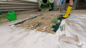 стирка двух ковров сразу