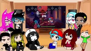 Gacha Club | (FNF,Mod+Me) React To Friday Night Funkin Crucify But It’s Taki Vs Boyfriend