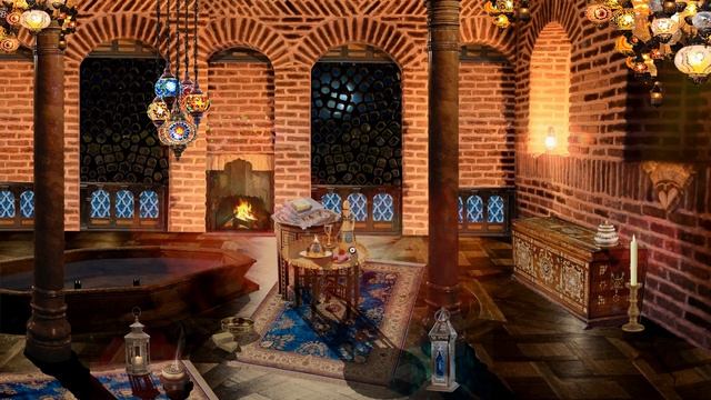 Arabic & Ancient Egyptian Instrumental Music | Oriental Bath ASMR Ambience [Revised Upload]