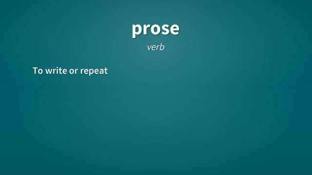Prose | Definition of prose