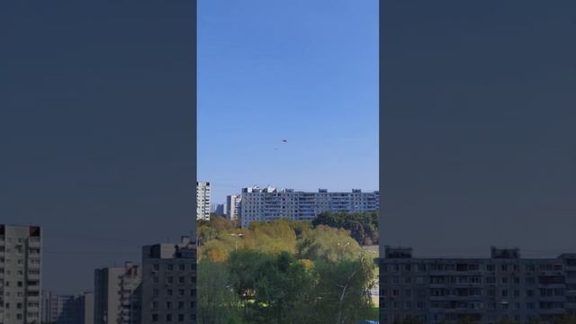 Пожарный вертолёт над Чертаново