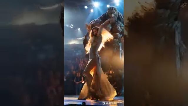 Girl Fusion into Mountain Monster on AGT Live #agt #shorts