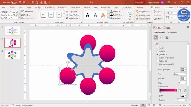 Create 6 Options Star shape Infographic Slide in PowerPoint
