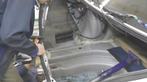 Тойота Камри, удар в спину. Body repair after an accident.
